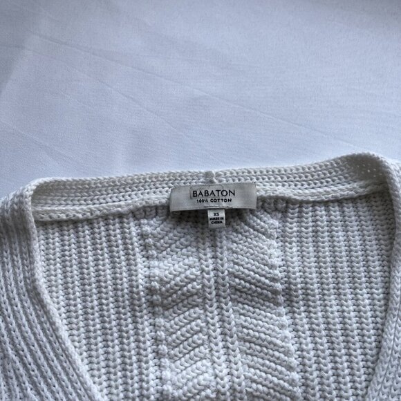 ARITZIA BABATON WHITE V-NECK SWEATER - XS - Picture 6 of 11